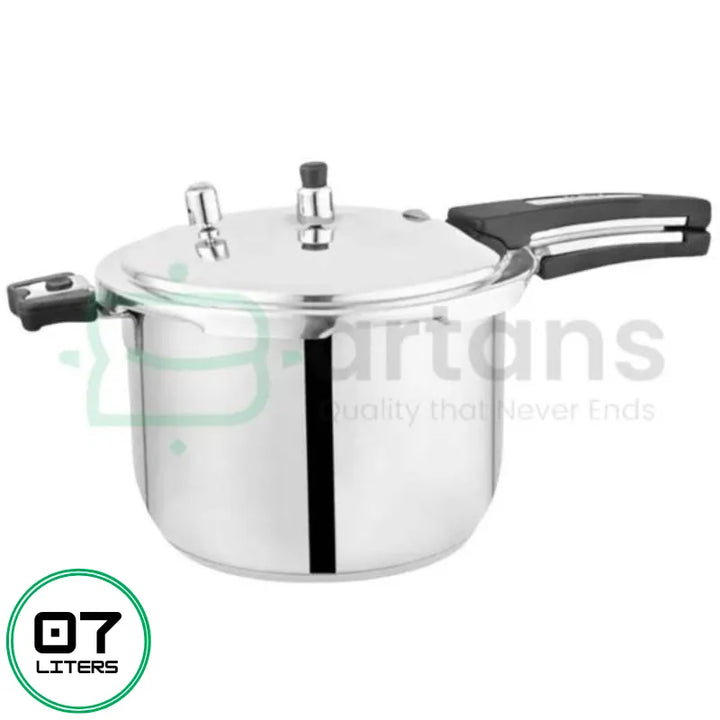 Alpha Stainless Steel Multi-layered Encapsulated Bottom 07 Liters Pressure Cooker, Designed for Optimal Performance. Check Out Alpha Cookware Reviews and Competitive Prices in Pakistan at Bartans.pk. Discover Our Complete Selection of Alpha Glory Casseroles, Alpha Cuisine Casseroles, Alpha Frypans, Alpha Casserole Sets, Alpha Saucepans, Alpha Steamers, Alpha Woks and Alpha Pressure Cookers. 