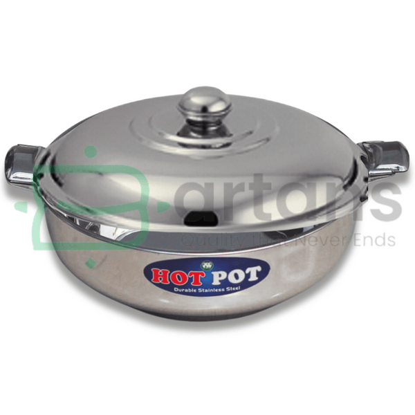 Rex Stainless Steel Multi Case Large Size Hotpot with Steel Lids. - BARTANS.PK