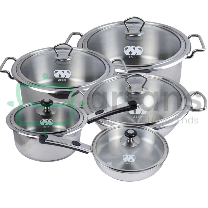Alpha Stainless Steel Encapsulated Bottom Cookware 12PCS Giftsets. - BARTANS.PK