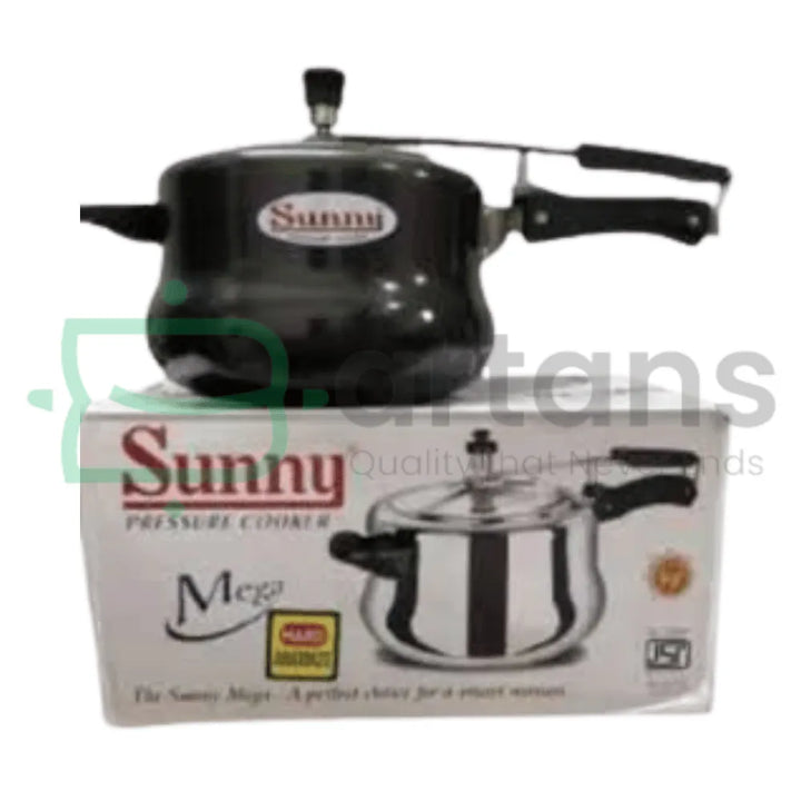 Sunny Indian Hard Anodised Aluminum 5L Premium Nonstick Belly Style Pressure Cookers.