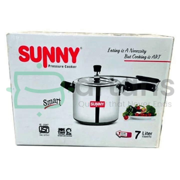 Sunny Indian Hard Anodised Aluminum 7L Inner Lid Smart Pressure Cookers. - BARTANS.PK