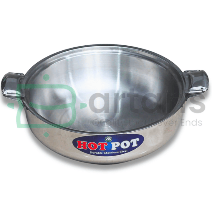 Max Stainless Steel Multi Case Large Size Hotpot with Glass Lids. - BARTANS.PK