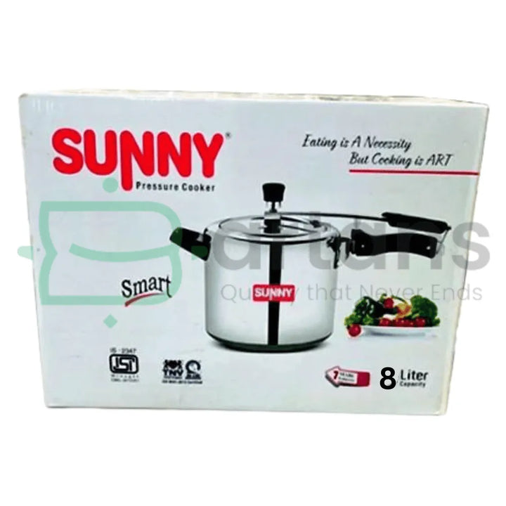 Sunny Indian Hard Anodised Aluminum 8L Inner Lid Smart Pressure Cookers. - BARTANS.PK